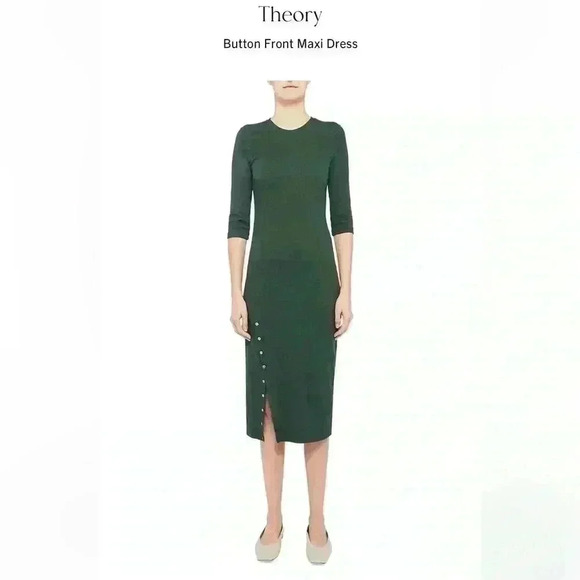 Theory Button Front Perry Knit Dress - Picture 2 of 7